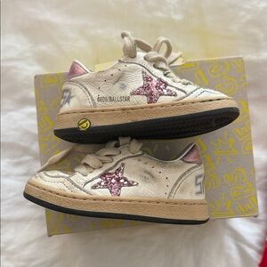 Golden Goose Kids' Glitter Pink Star Sneakers
